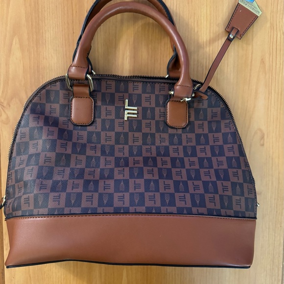 Brown and Black Designer Handbag